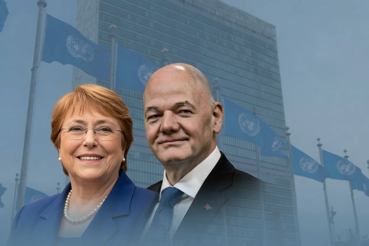 Michelle Bachelet y Gianni Infantino / The Times Latino