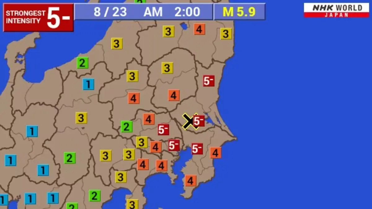 Terremoto de magnitud 5,9 sacude el este de Japón y deja 37 heridos en la región de Tokio